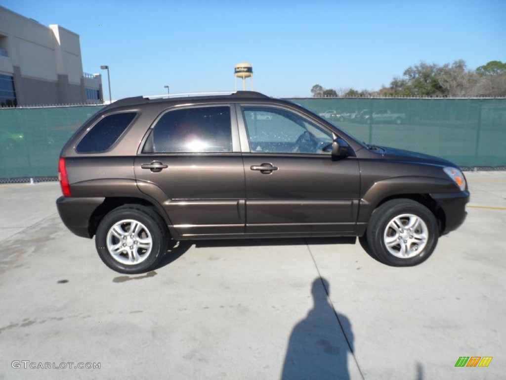 2006 Sportage EX V6 - Smoky Brown / Beige photo #2