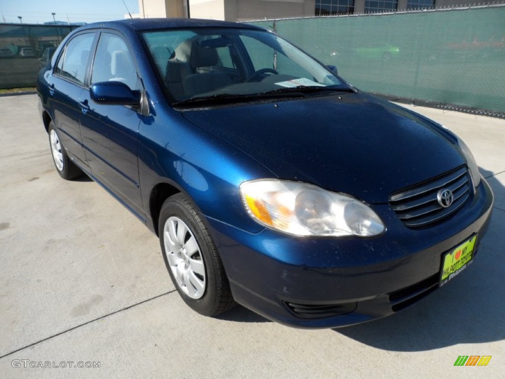 2004 Corolla LE - Indigo Ink Blue Pearl / Light Gray photo #1