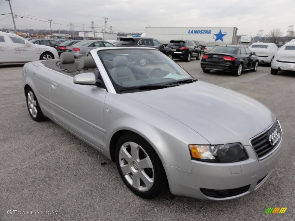 2006 A4 1.8T Cabriolet - Light Silver Metallic / Platinum photo #4