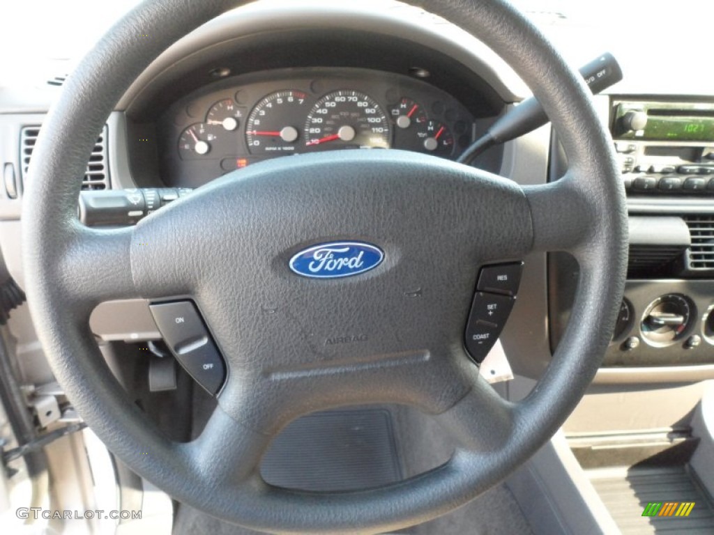 2003 Ford Explorer XLS Graphite Grey Steering Wheel Photo #59205506