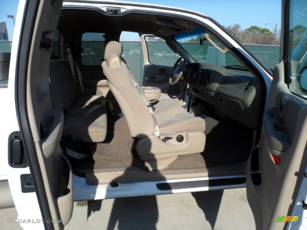 2002 F150 XLT SuperCab - Oxford White / Medium Parchment photo #25