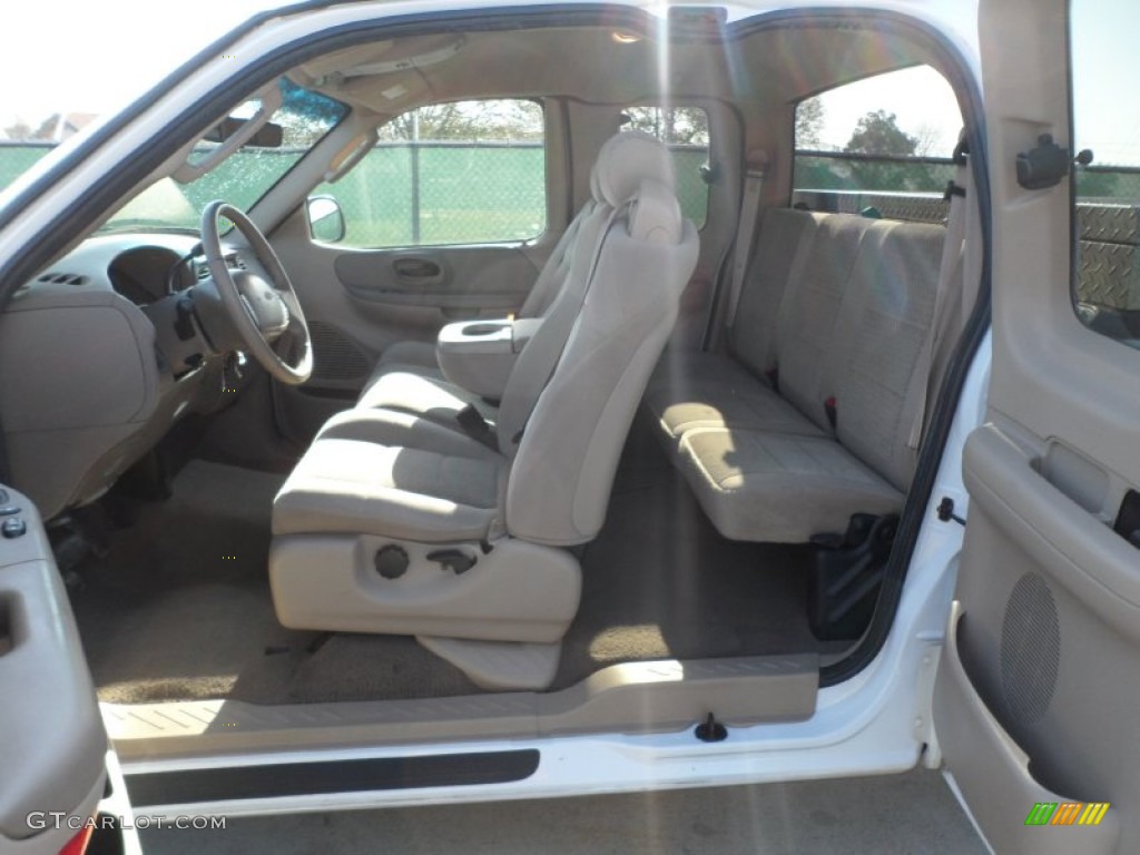 2002 F150 XLT SuperCab - Oxford White / Medium Parchment photo #31