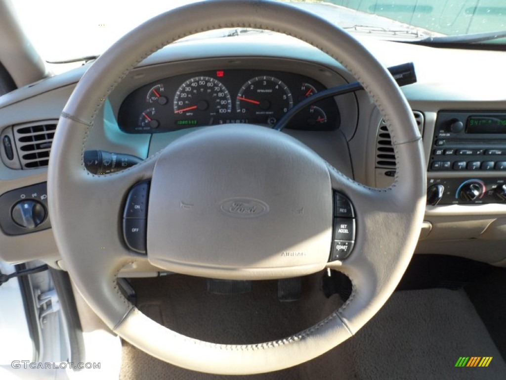2002 F150 XLT SuperCab - Oxford White / Medium Parchment photo #42