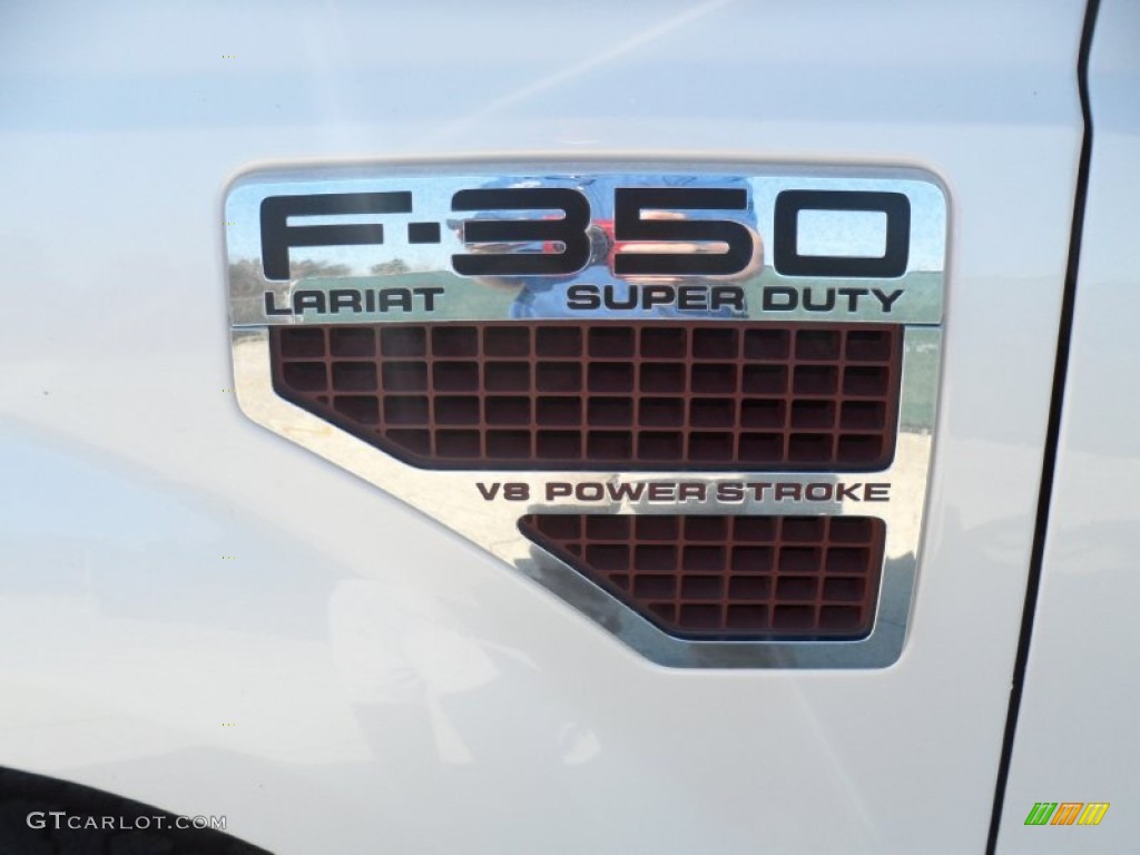2010 F350 Super Duty Lariat Crew Cab 4x4 Dually - White Platinum Metallic Tri-Coat / Medium Stone photo #18