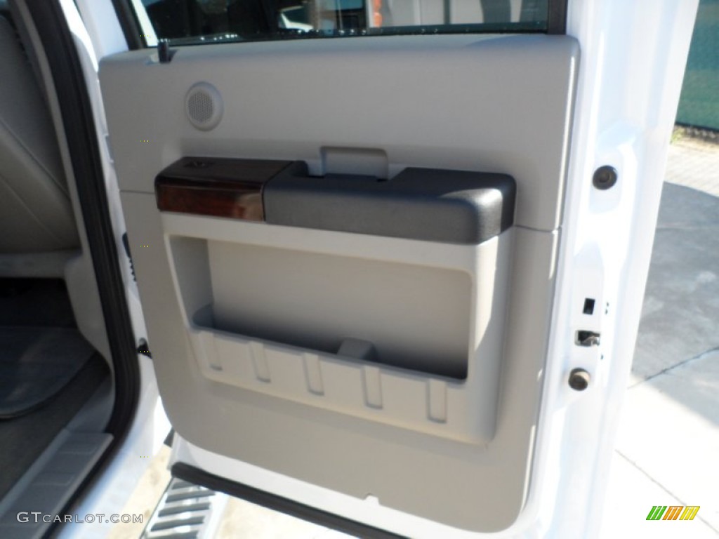 2010 F350 Super Duty Lariat Crew Cab 4x4 Dually - White Platinum Metallic Tri-Coat / Medium Stone photo #23