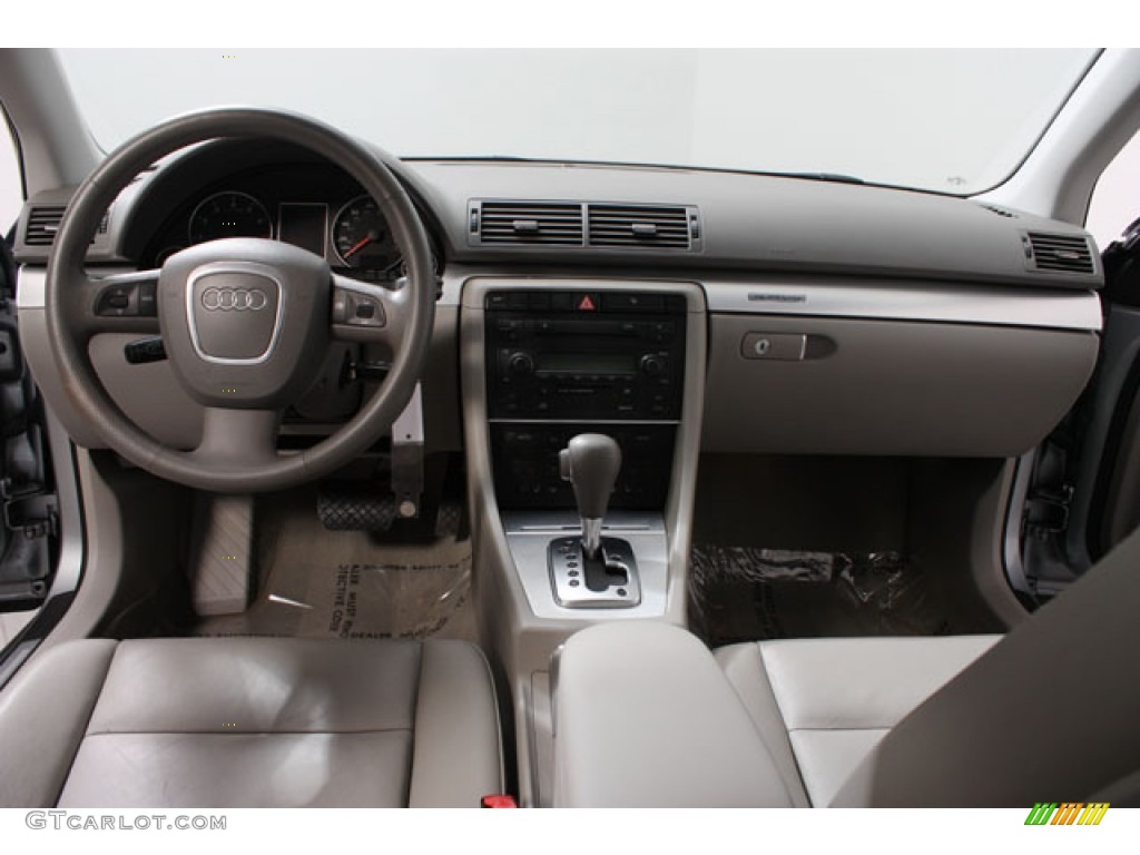 2005 Audi A4 2.0T quattro Sedan Grey Dashboard Photo #59207078