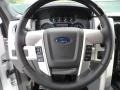 Platinum Steel Gray/Black Leather Steering Wheel Photo for 2012 Ford F150 #59208407