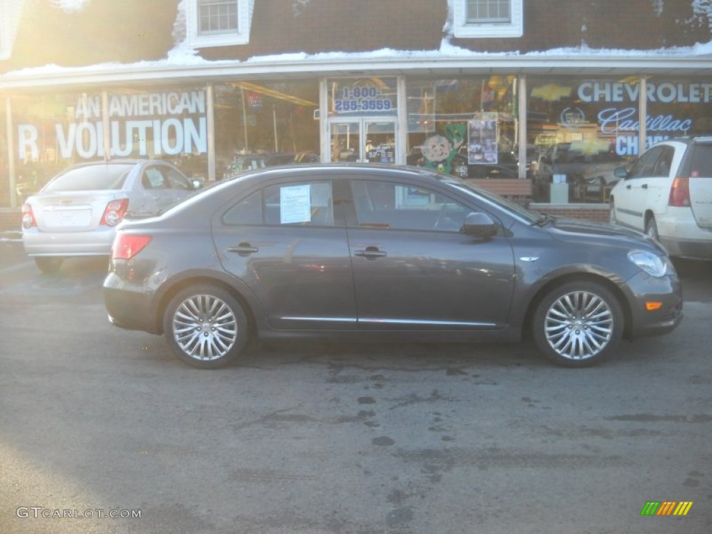 2010 Kizashi SLS AWD - Azure Gray Metallic / Black photo #2