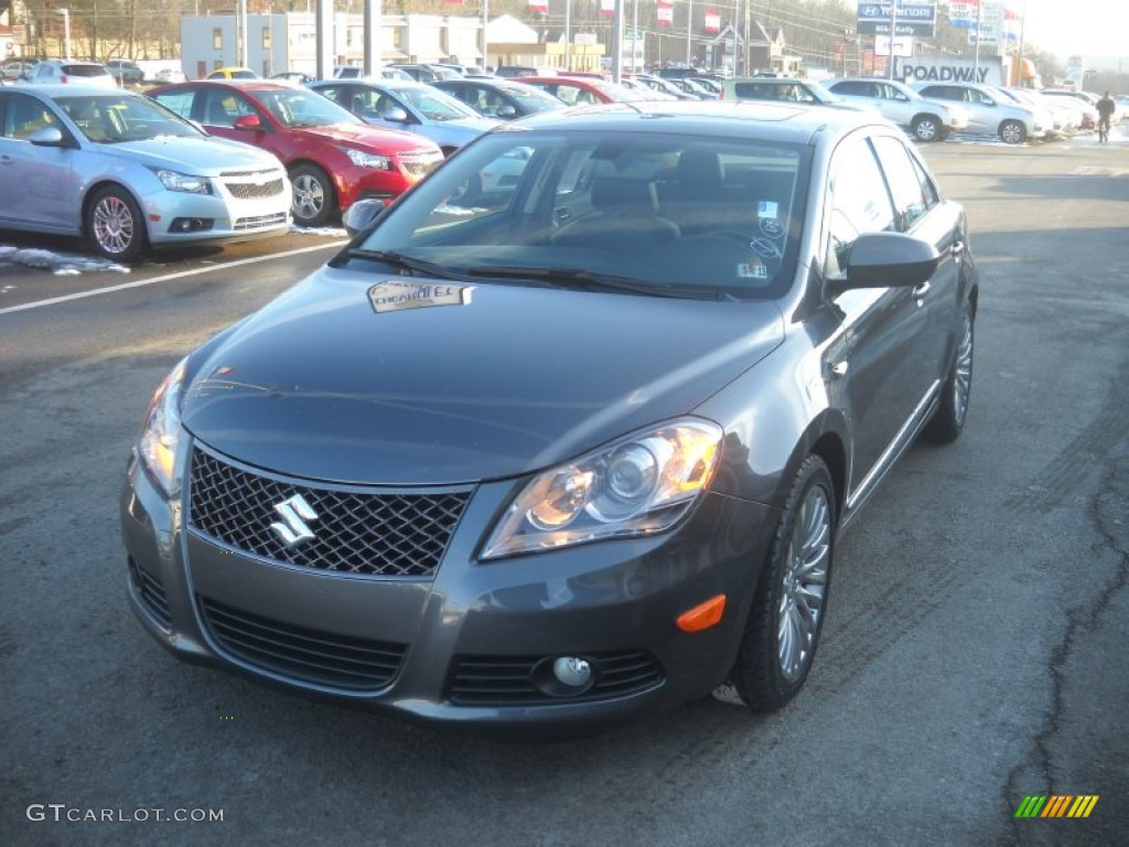 2010 Kizashi SLS AWD - Azure Gray Metallic / Black photo #7