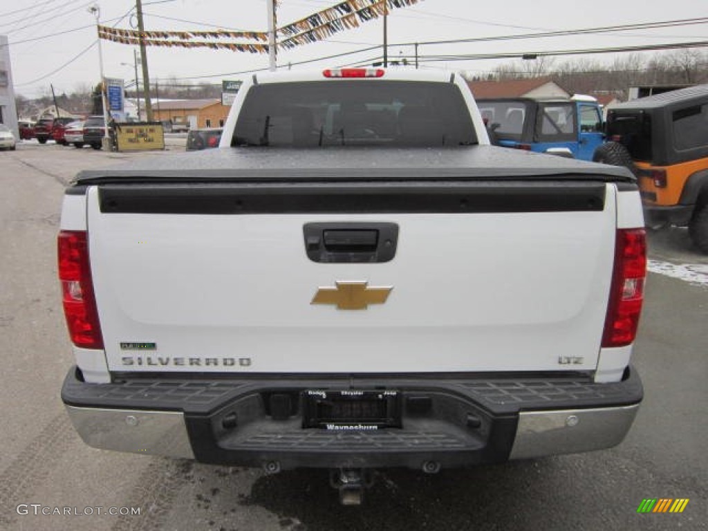 2011 Silverado 1500 LTZ Extended Cab 4x4 - Summit White / Dark Cashmere/Light Cashmere photo #4