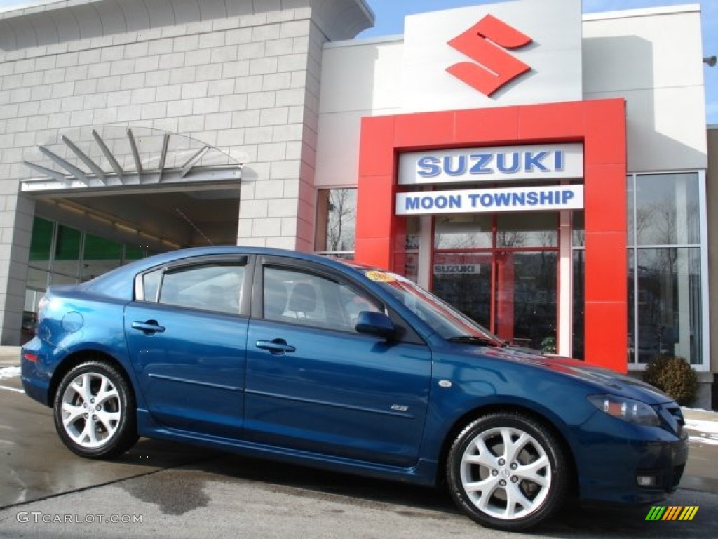 2008 MAZDA3 s Touring Sedan - Phantom Blue Mica / Black photo #1