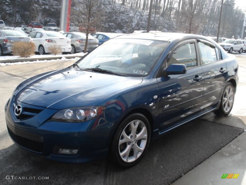 2008 MAZDA3 s Touring Sedan - Phantom Blue Mica / Black photo #3