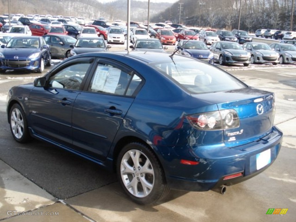 2008 MAZDA3 s Touring Sedan - Phantom Blue Mica / Black photo #4