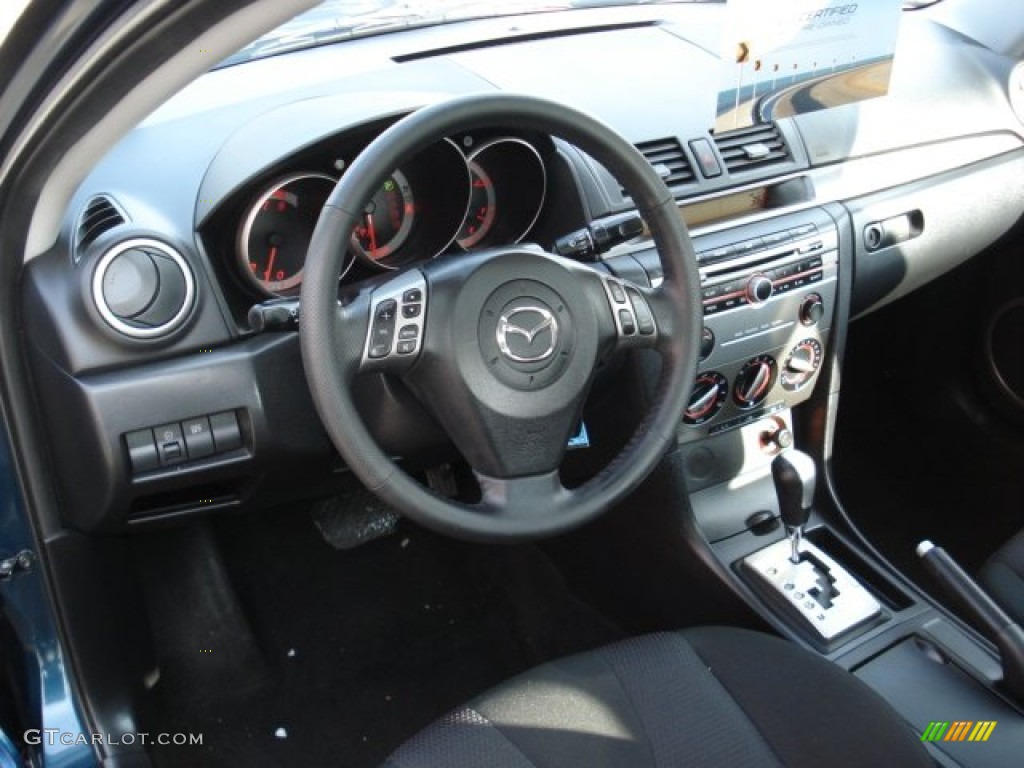 Black Interior 2008 Mazda MAZDA3 s Touring Sedan Photo #59211776