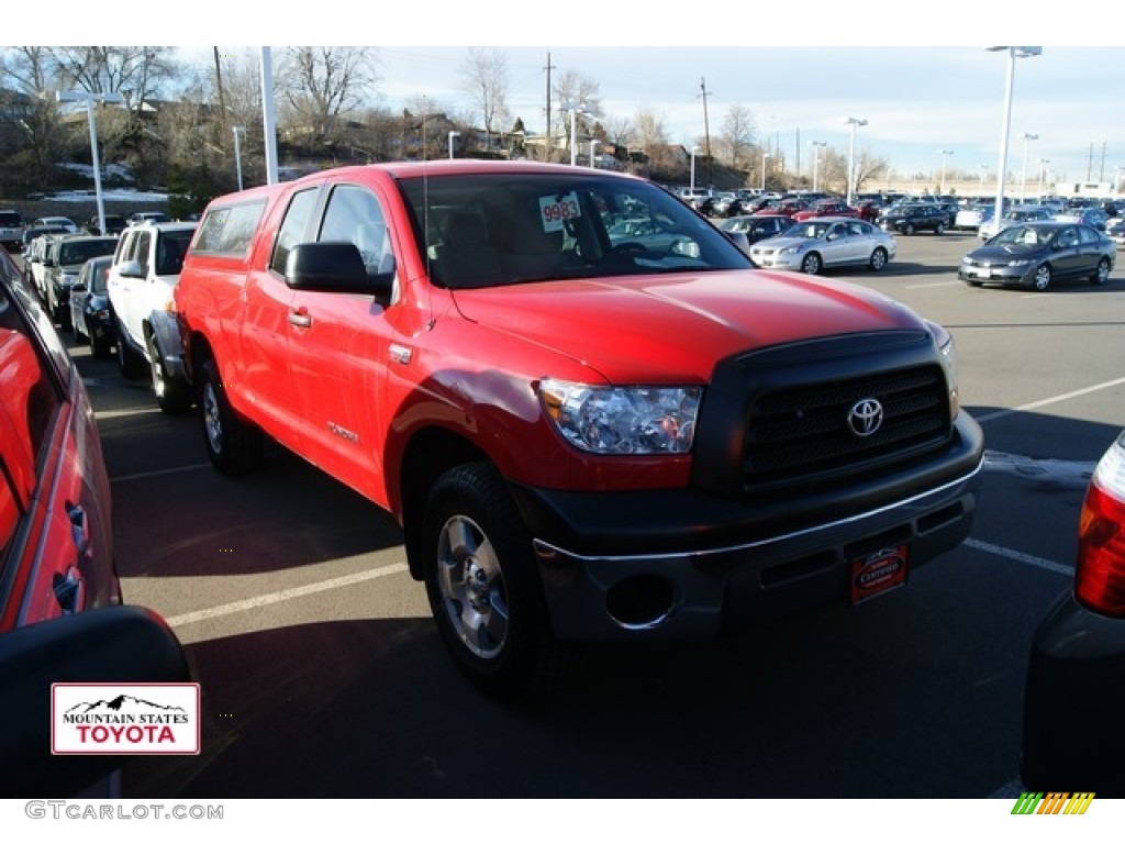 2008 Tundra Double Cab 4x4 - Radiant Red / Graphite Gray photo #1