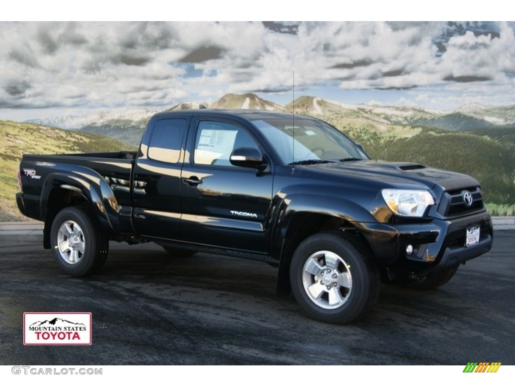 2012 Tacoma V6 TRD Sport Access Cab 4x4 - Black / Graphite photo #1