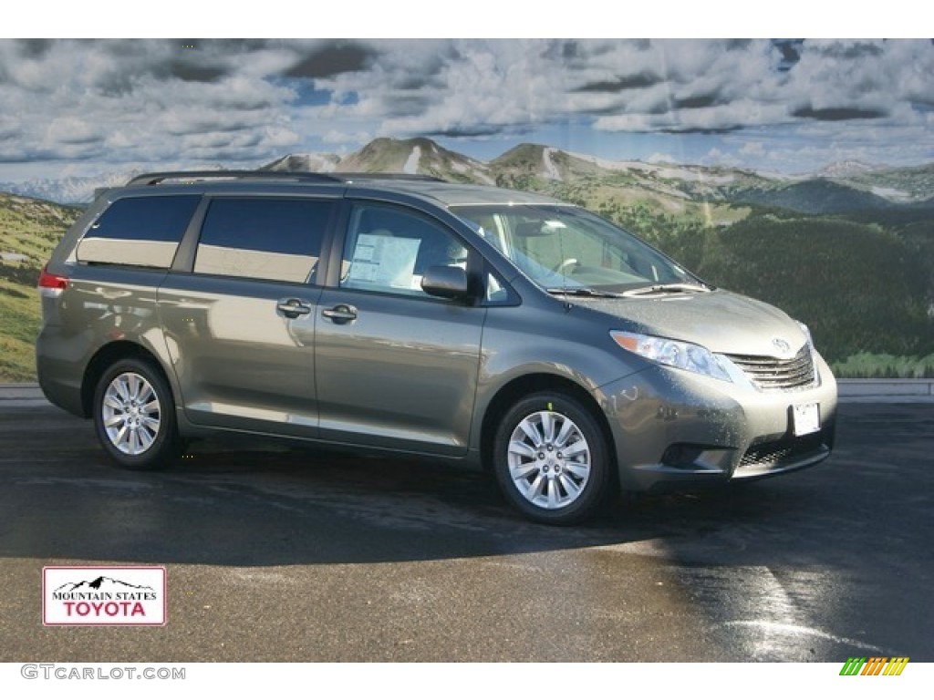 2012 Sienna LE AWD - Cypress Green Pearl / Bisque photo #1