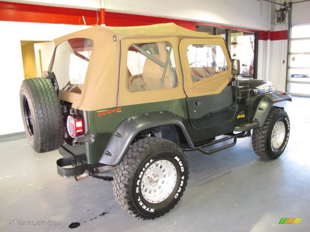 1995 Wrangler Rio Grande 4x4 - Moss Green Pearl / Spice Beige photo #4