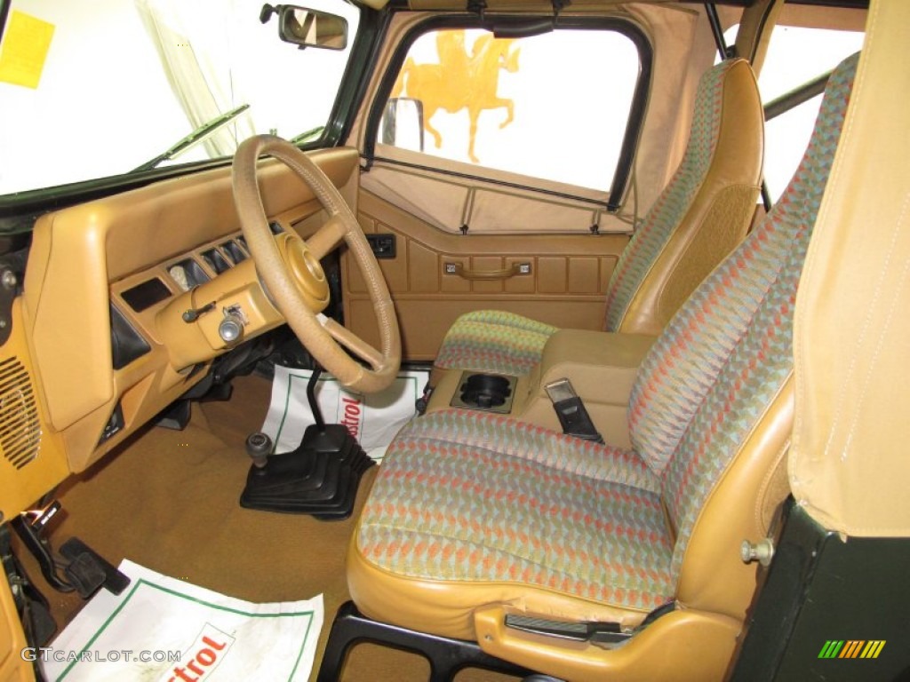 1995 Wrangler Rio Grande 4x4 - Moss Green Pearl / Spice Beige photo #11