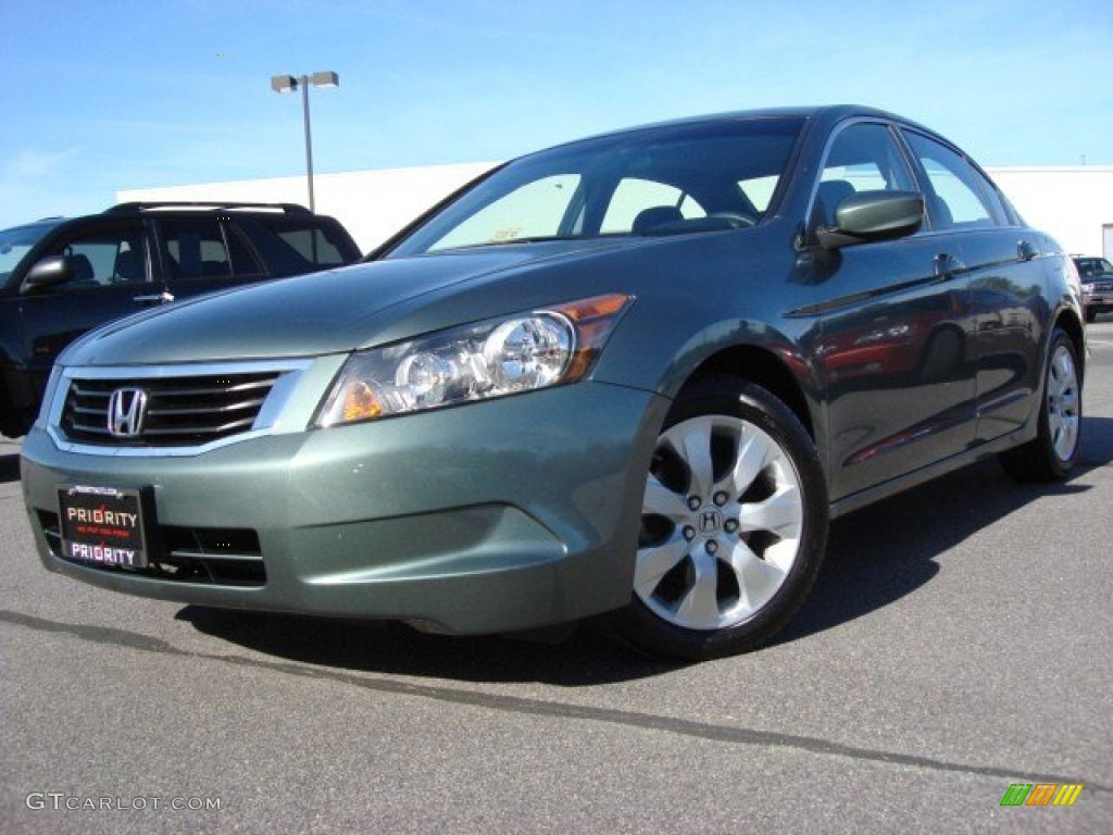 2008 Accord EX Sedan - Mystic Green Metallic / Black photo #1