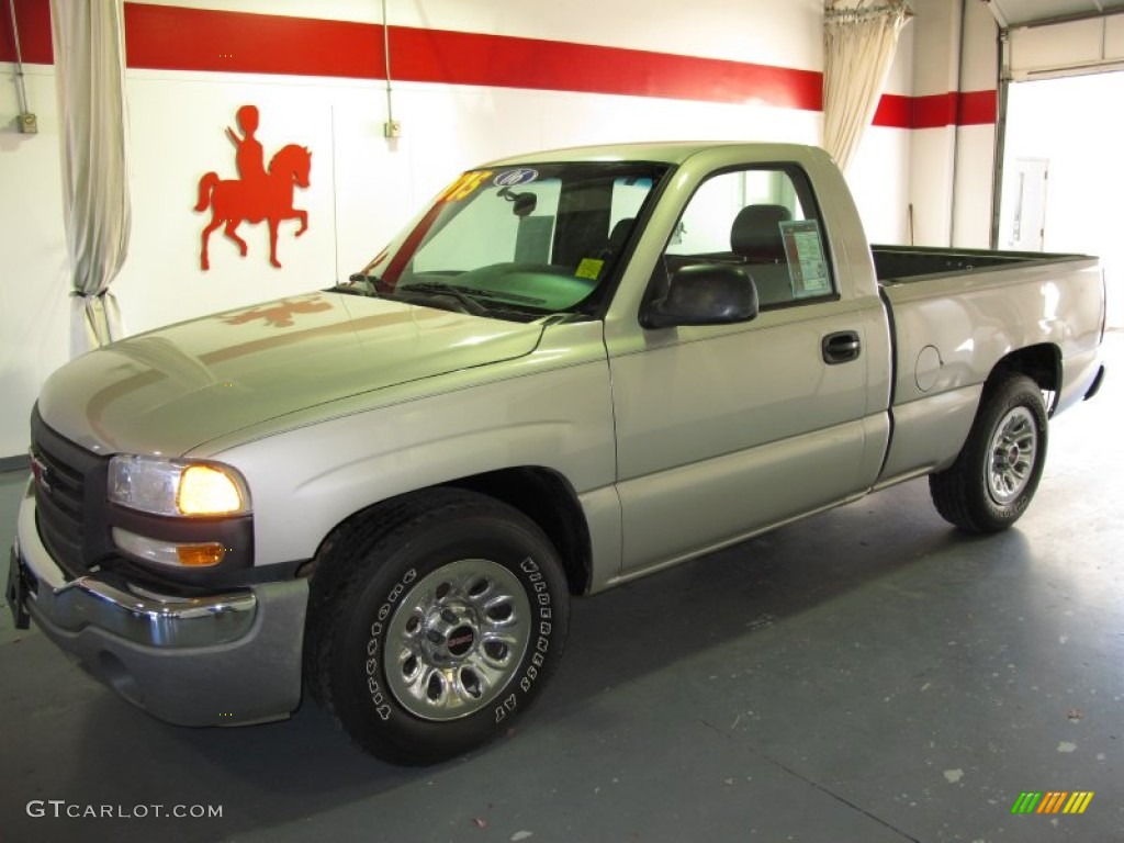 2006 Sierra 1500 SL Regular Cab - Silver Birch Metallic / Dark Pewter photo #1