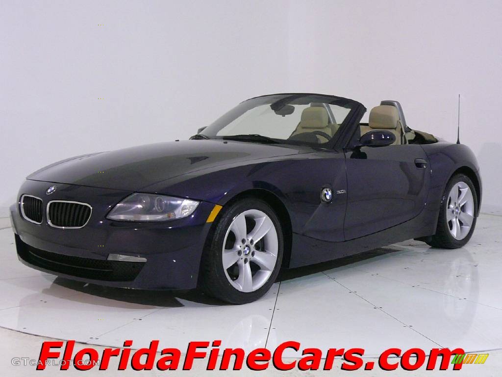 2006 Z4 3.0i Roadster - Monaco Blue Metallic / Beige photo #1