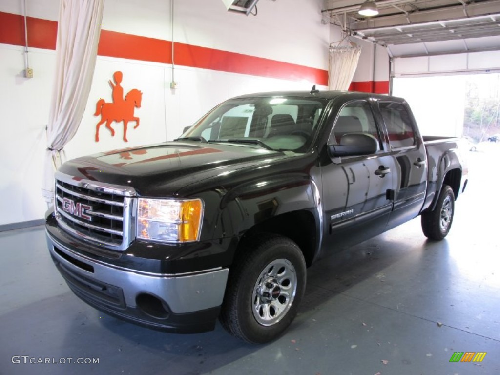 2012 Sierra 1500 SL Crew Cab - Onyx Black / Dark Titanium photo #1