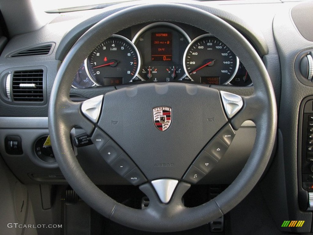 2008 Porsche Cayenne S Stone/Steel Grey Steering Wheel Photo #59226852