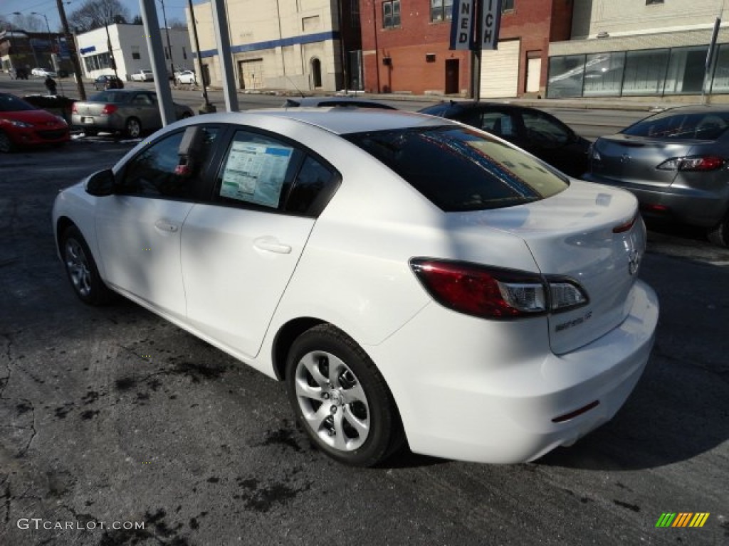 2012 MAZDA3 i Sport 4 Door - Crystal White Pearl Mica / Black photo #3