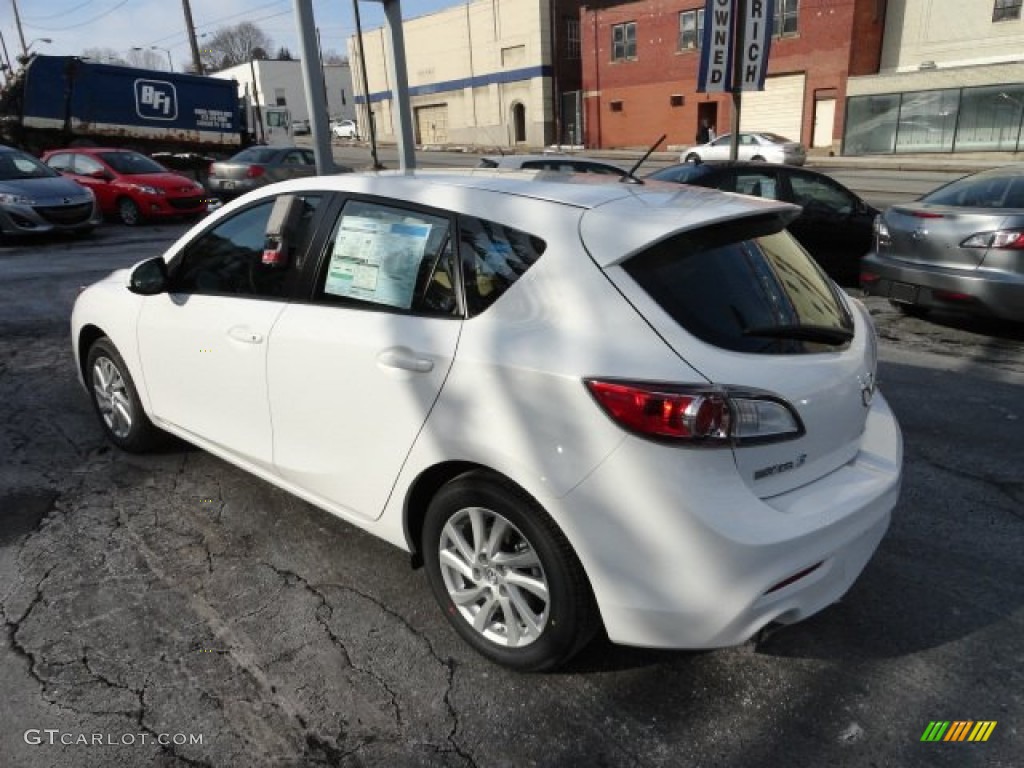 2012 MAZDA3 i Touring 5 Door - Crystal White Pearl Mica / Dune Beige photo #3