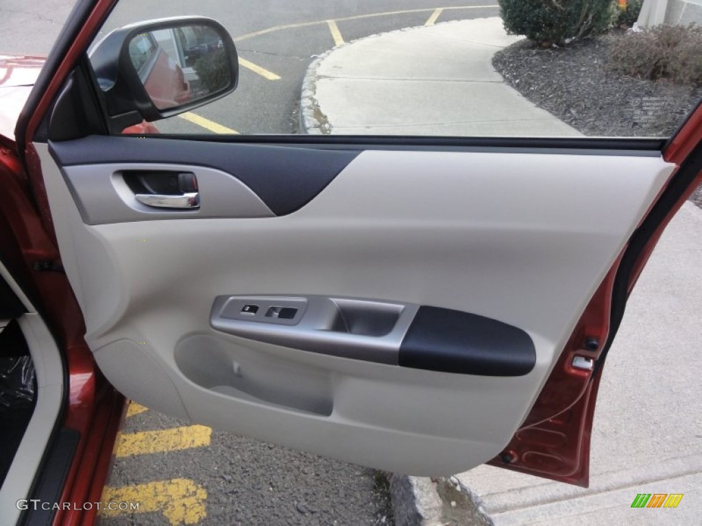 2009 Subaru Impreza 2.5i Sedan Ivory Door Panel Photo #59227794