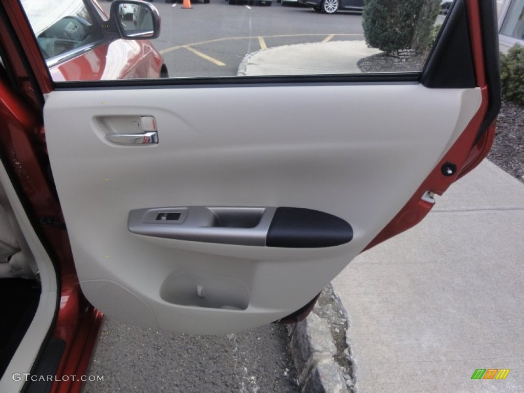 2009 Subaru Impreza 2.5i Sedan Ivory Door Panel Photo #59227803