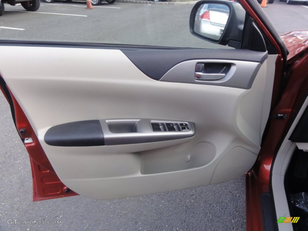 2009 Subaru Impreza 2.5i Sedan Ivory Door Panel Photo #59227815