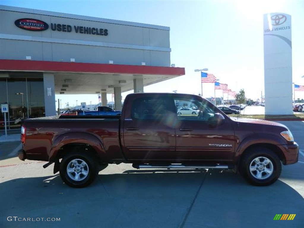 2005 Tundra Limited Double Cab - Salsa Red Pearl / Taupe photo #2