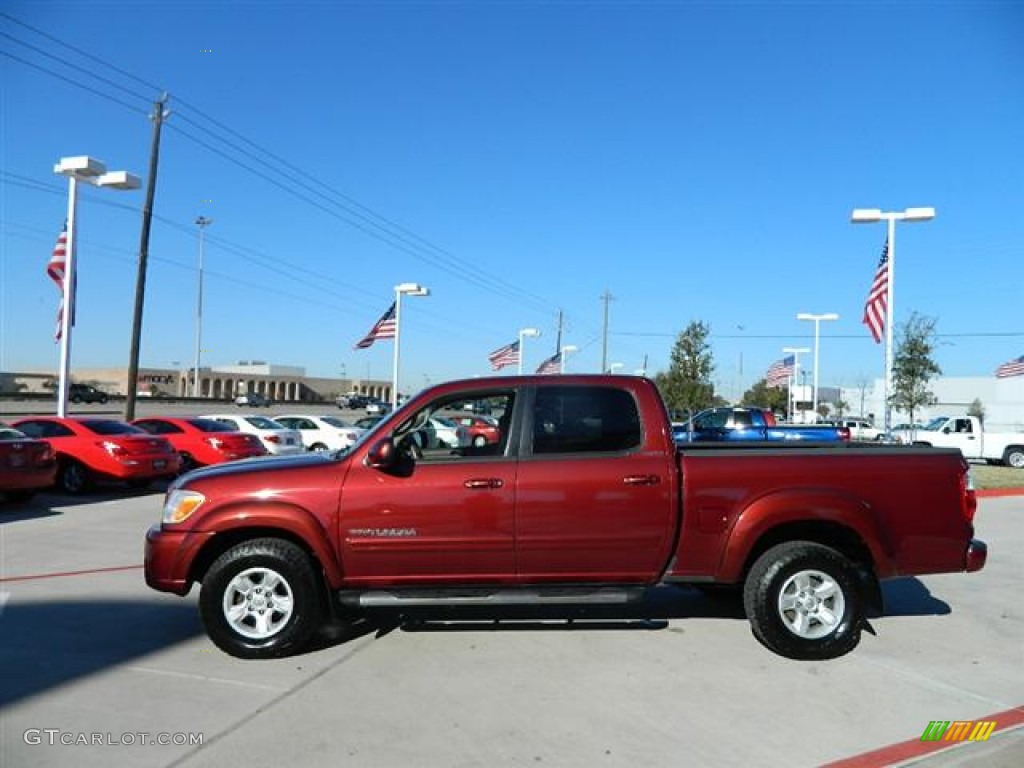 2005 Tundra Limited Double Cab - Salsa Red Pearl / Taupe photo #6