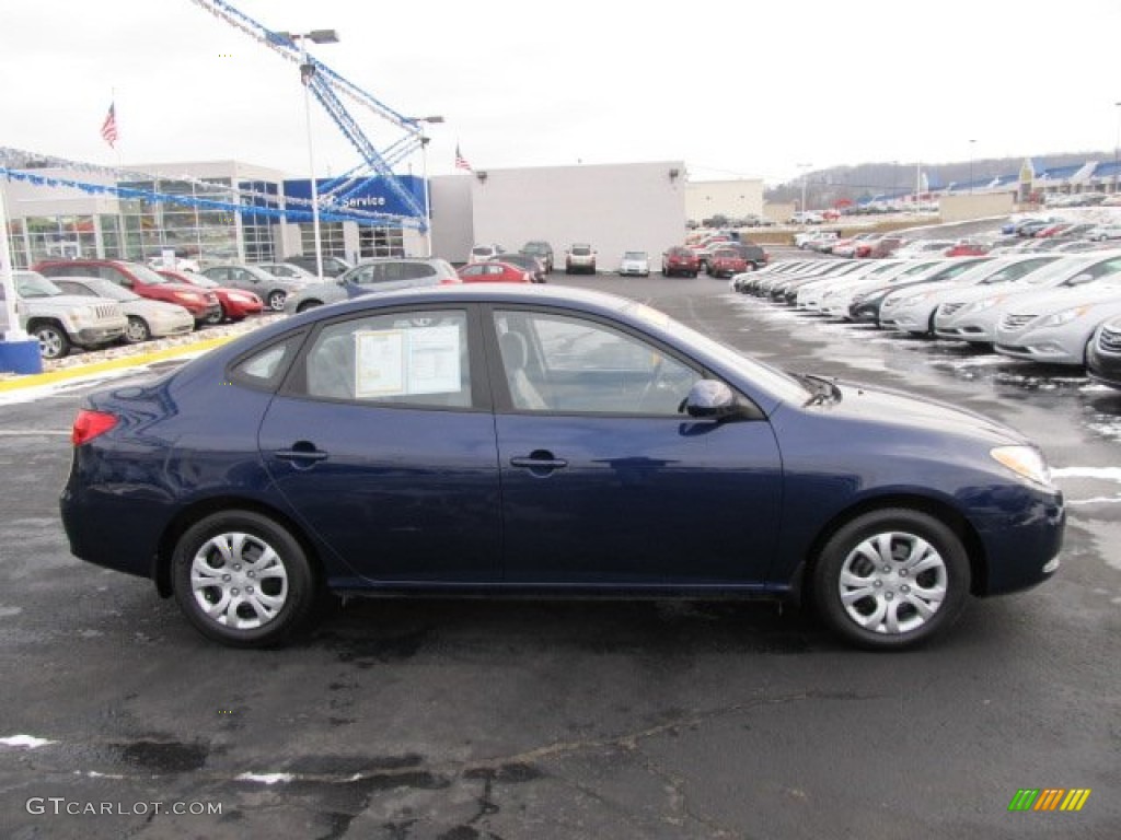 2009 Elantra GLS Sedan - Regatta Blue / Gray photo #2