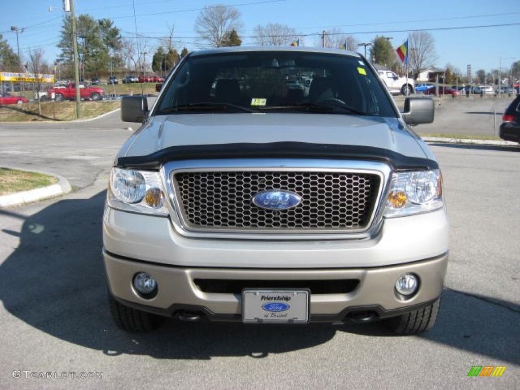 2006 F150 Lariat SuperCrew 4x4 - Smokestone Metallic / Black photo #3