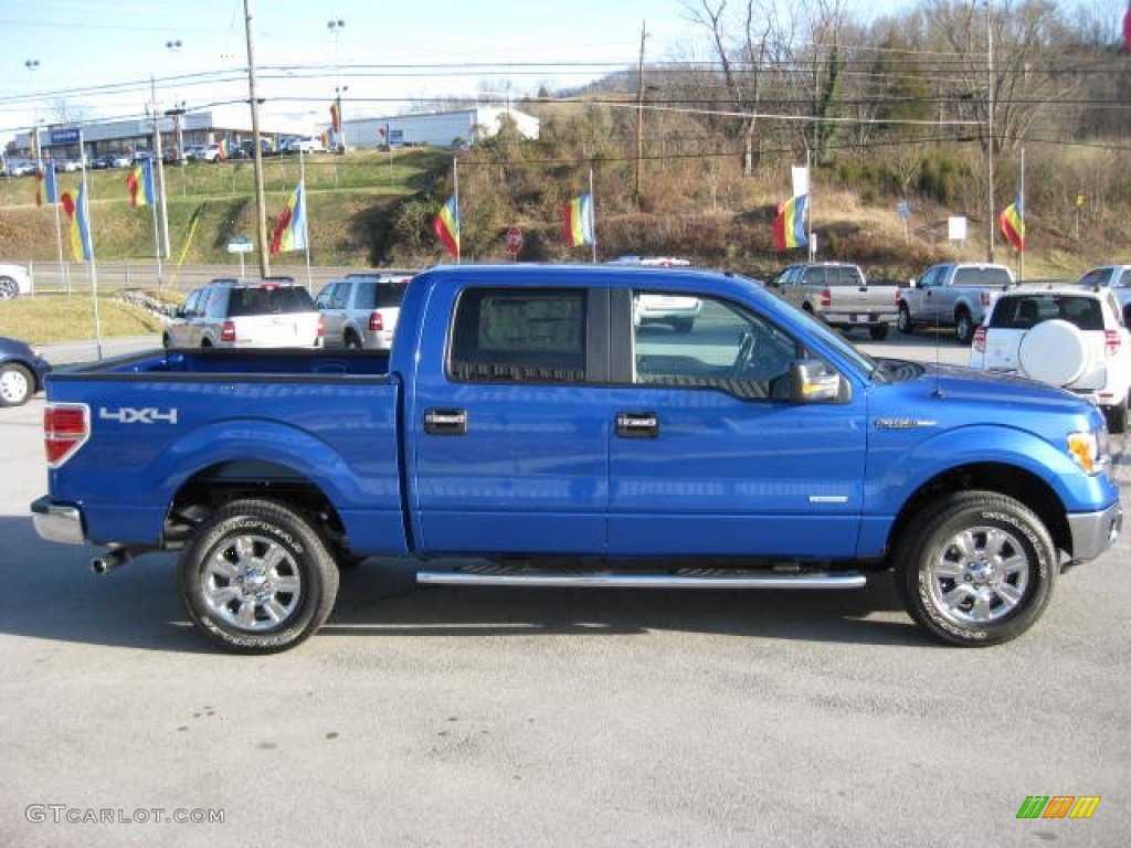 2012 F150 XLT SuperCrew 4x4 - Blue Flame Metallic / Steel Gray photo #5