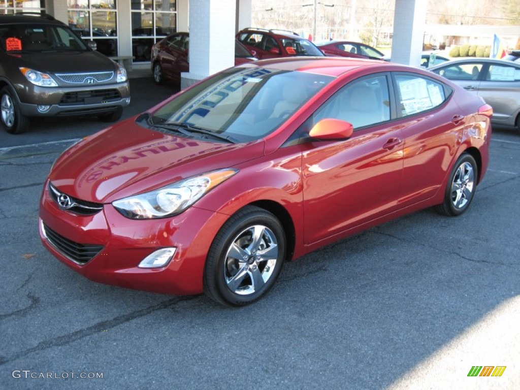 2012 Elantra GLS - Red Allure / Beige photo #2
