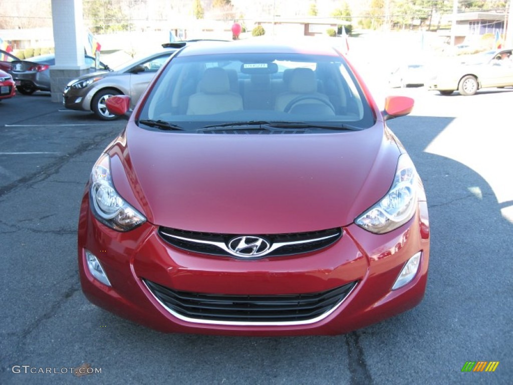2012 Elantra GLS - Red Allure / Beige photo #3