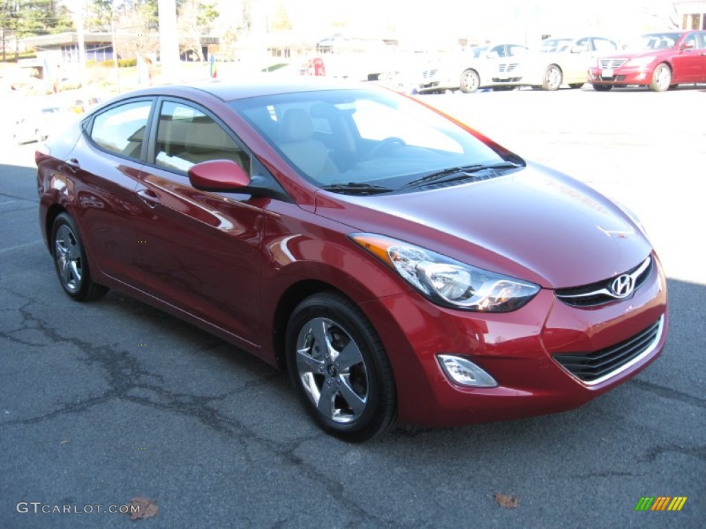 2012 Elantra GLS - Red Allure / Beige photo #4