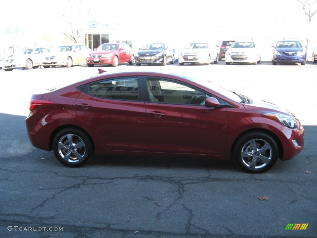 2012 Elantra GLS - Red Allure / Beige photo #5