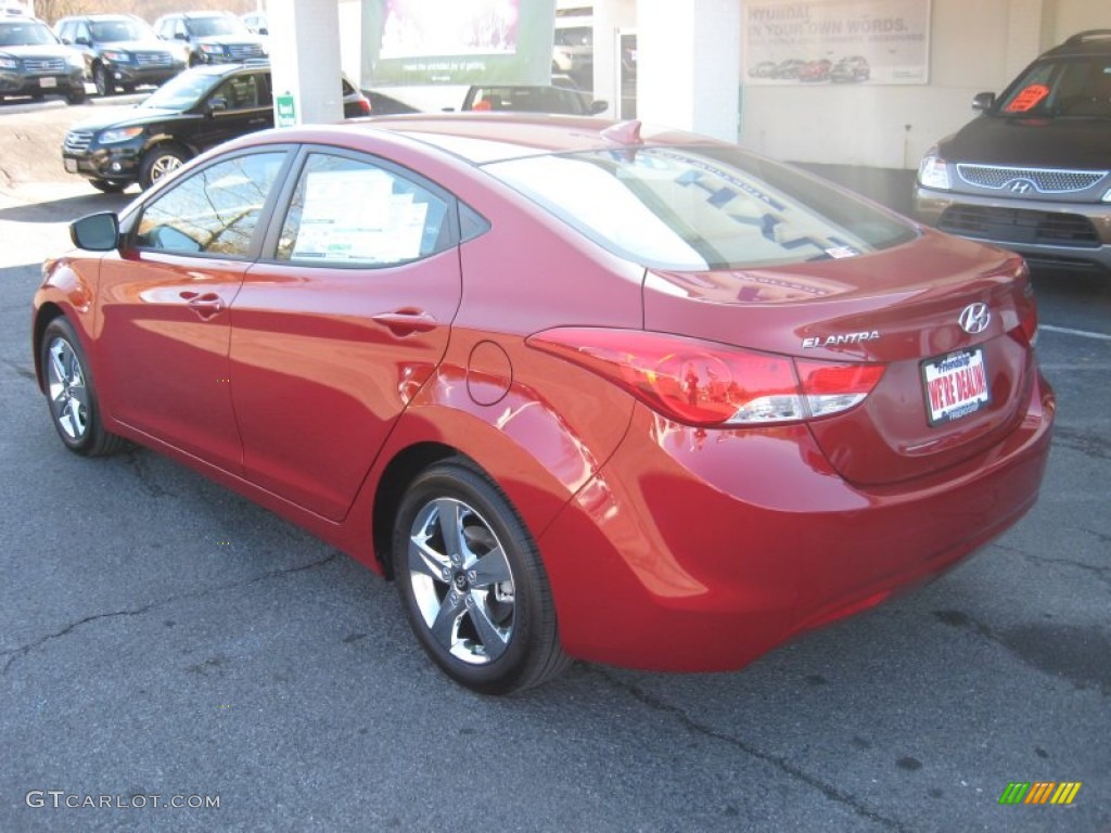 2012 Elantra GLS - Red Allure / Beige photo #8
