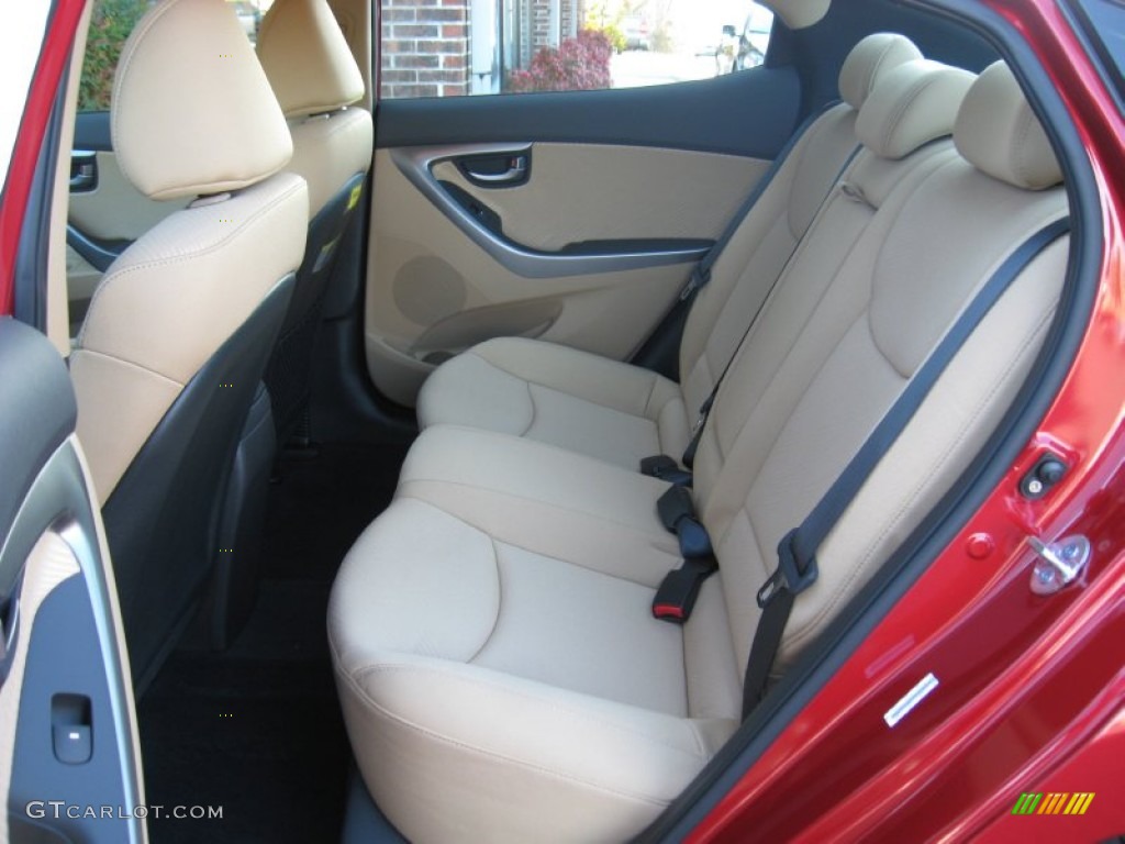 2012 Elantra GLS - Red Allure / Beige photo #16