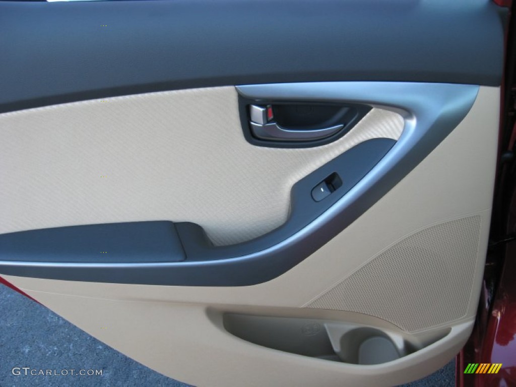 2012 Elantra GLS - Red Allure / Beige photo #18