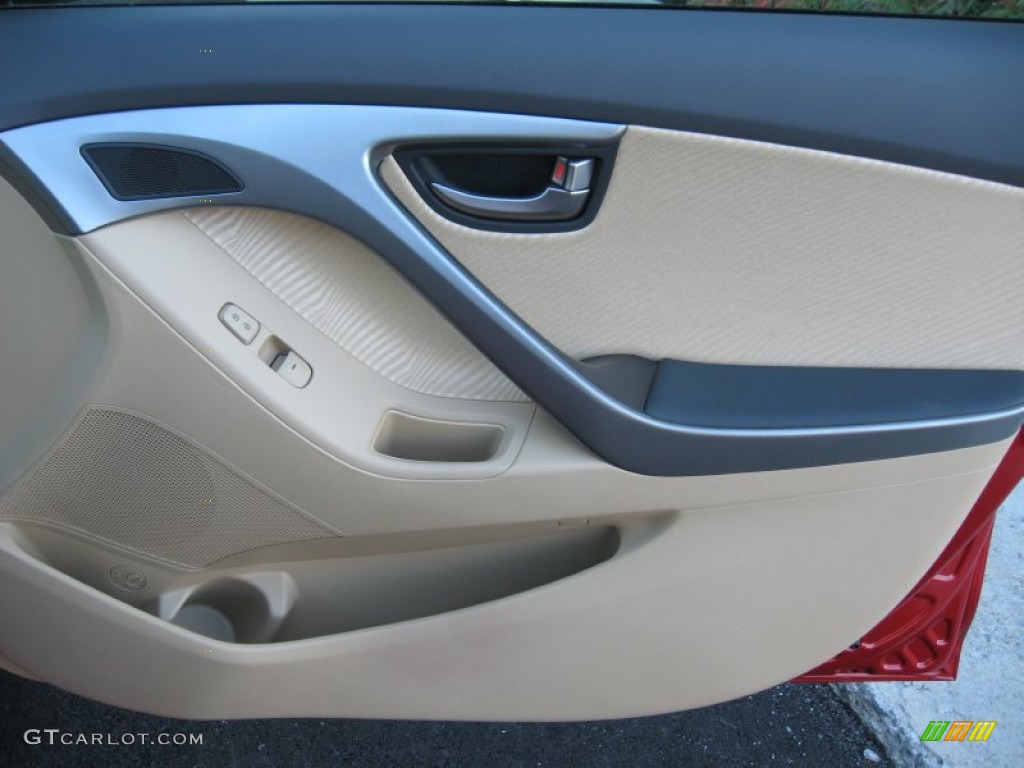 2012 Elantra GLS - Red Allure / Beige photo #21