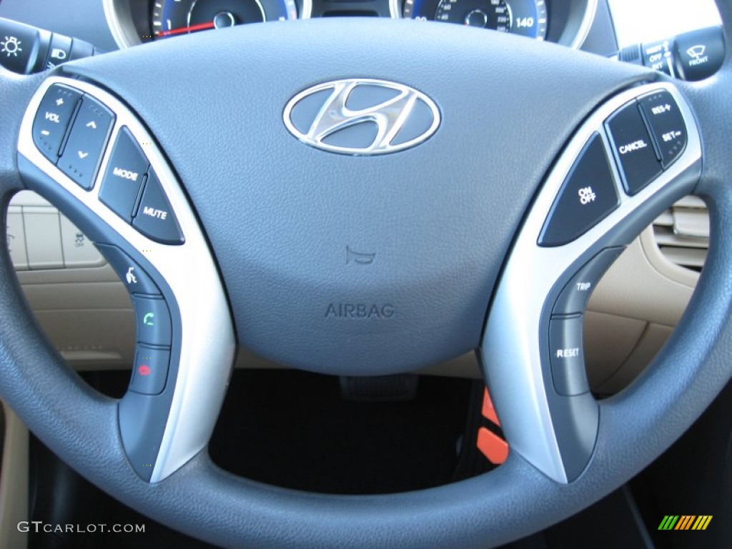 2012 Elantra GLS - Red Allure / Beige photo #27