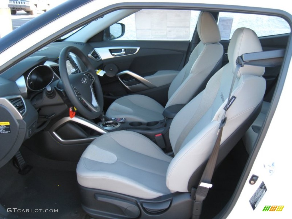 Gray Interior 2012 Hyundai Veloster Standard Veloster Model Photo #59234307