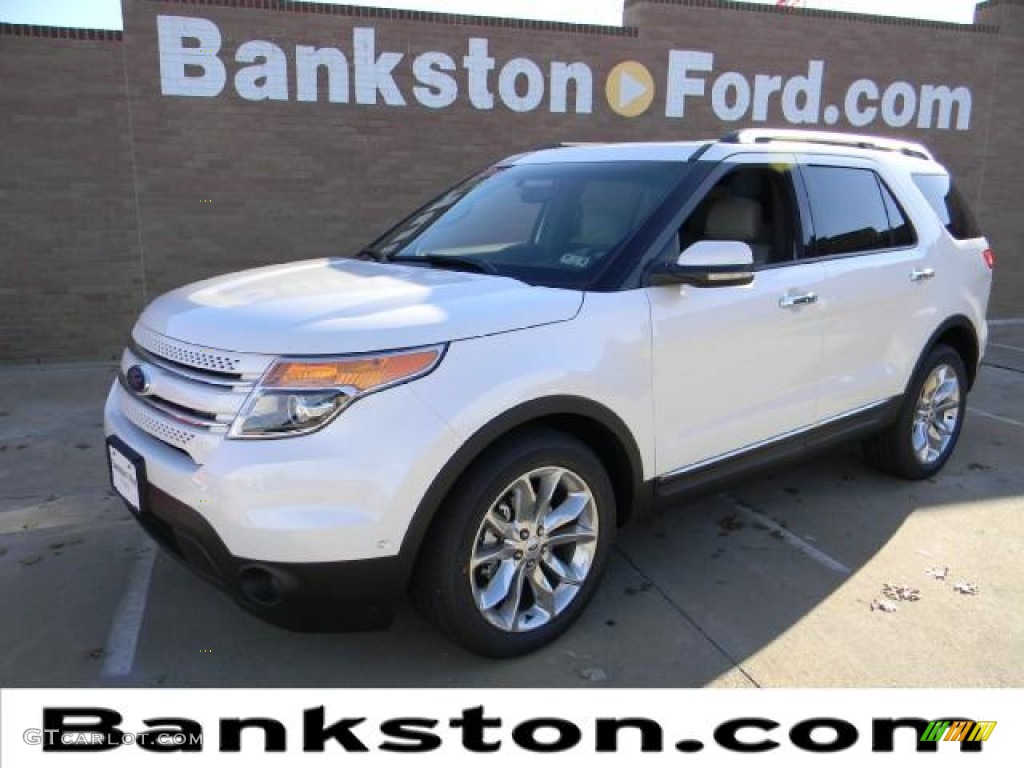 White Platinum Tri-Coat Ford Explorer