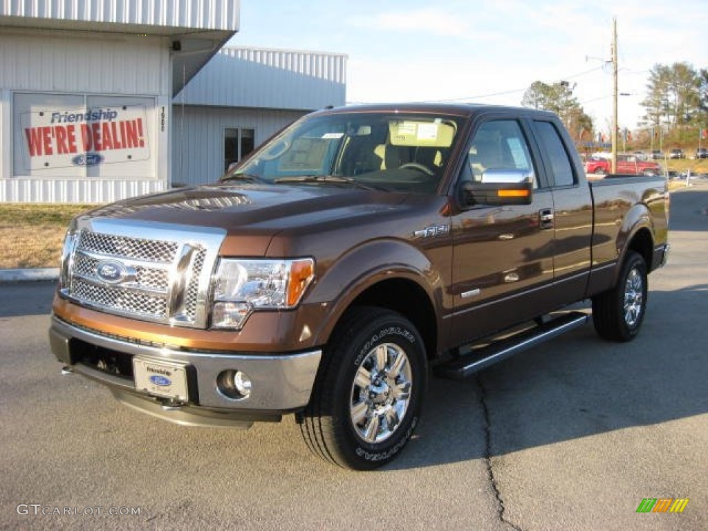 2012 F150 Lariat SuperCab 4x4 - Golden Bronze Metallic / Pale Adobe photo #2